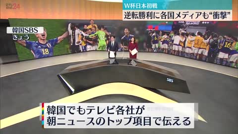 【W杯】日本初戦逆転勝利に各国メディアも“衝撃” 欧米各国は驚き