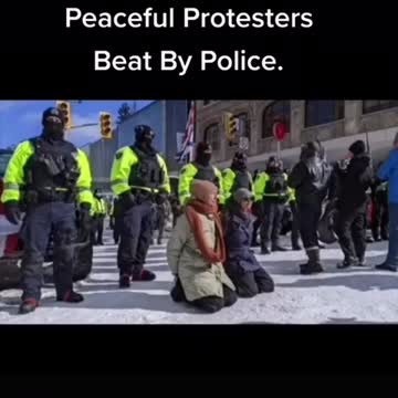 Peaceful protesters beat by Trudeau police force