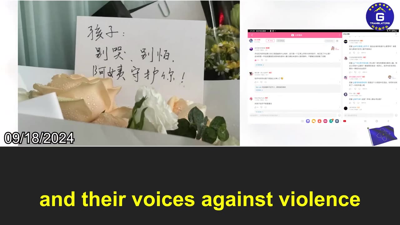 People in Shenzhen pay tribute to the Japanese boy who was stabbed to death