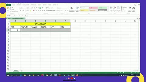 Membuat Tabel Otomatis Excel