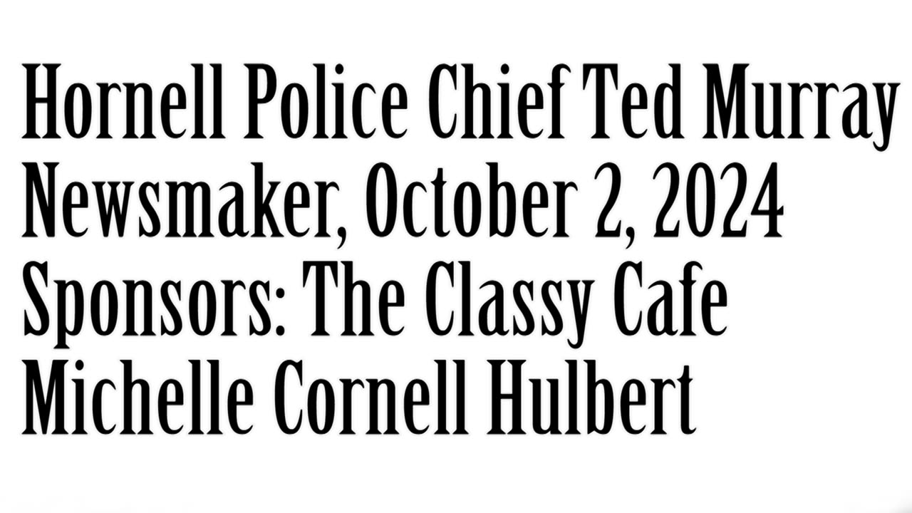 Wlea Newsmaker, October 2, 2024, Police Chief Ted Murray