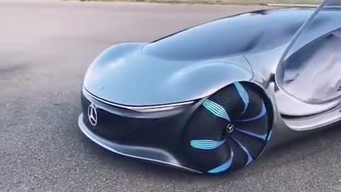 Futuristic car with no steering wheel