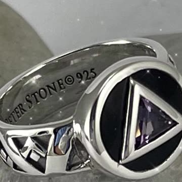 Celebrate Sobriety with a Gem-Encrusted Recovery Band Ring