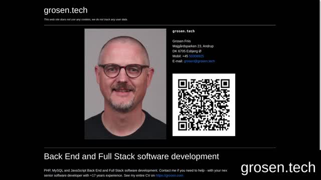 grosen.tech - Freelance Softwareudvikler