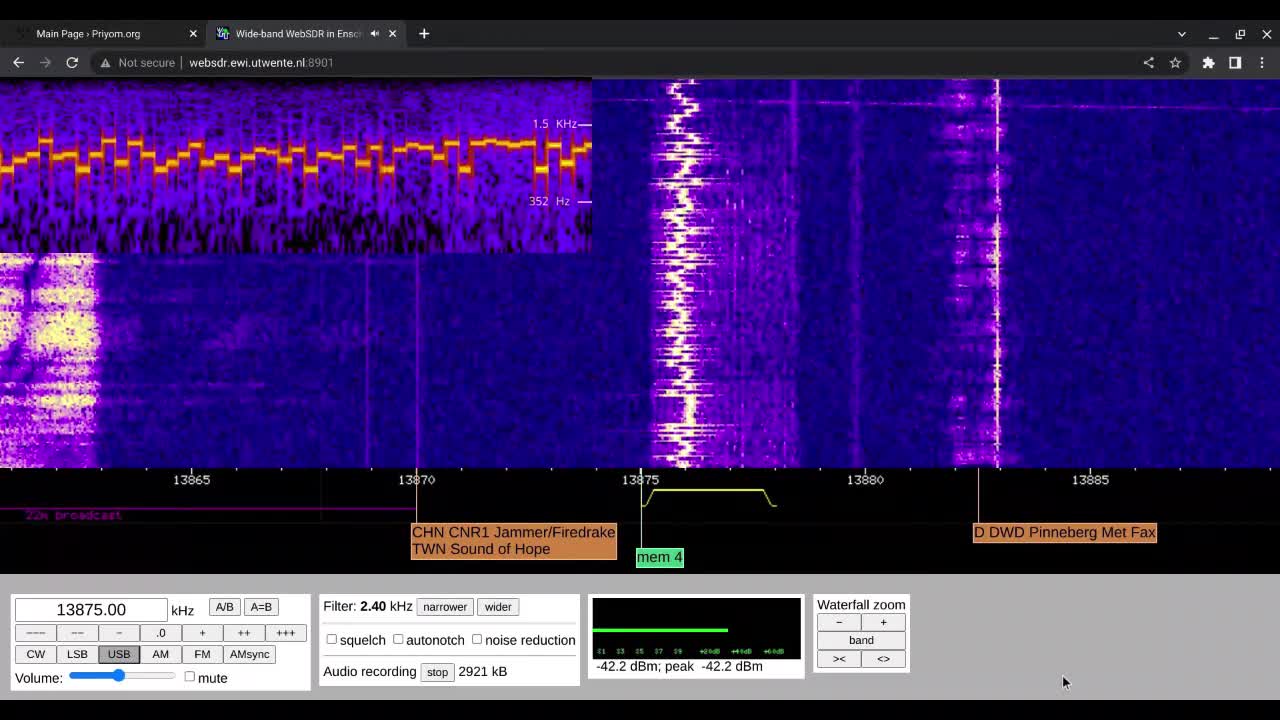 XPA1 Data Mode 18/11/2022 1310 UTC 13875kHz