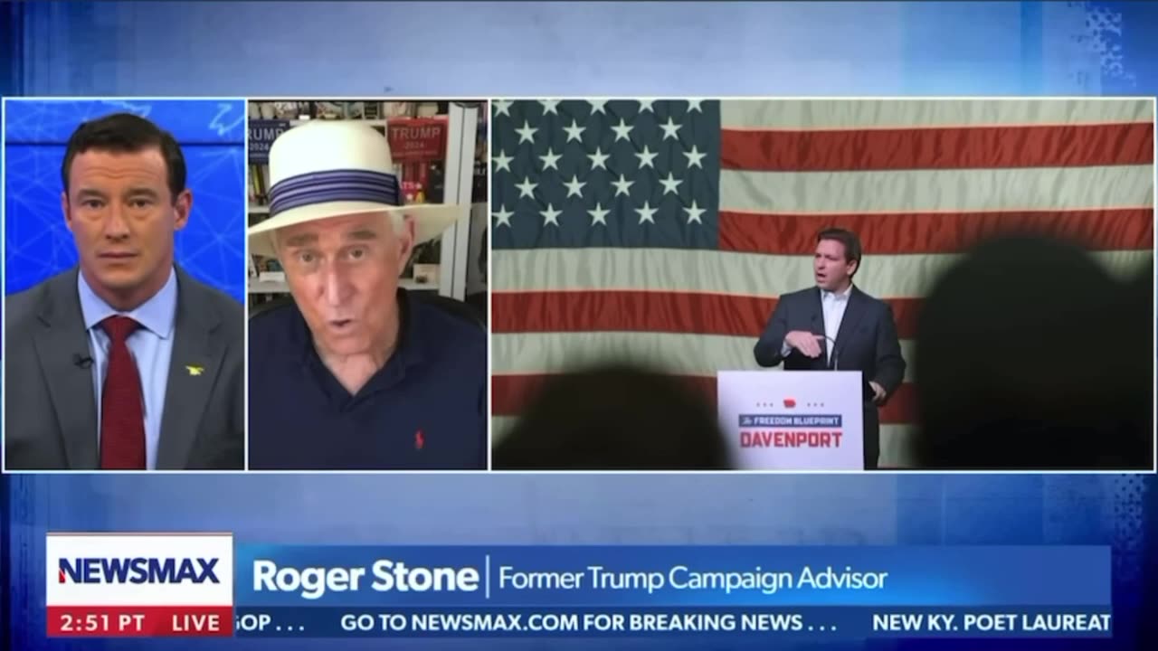 Roger Stone on Newsmax: “This is not Ron DeSantis’ Time”