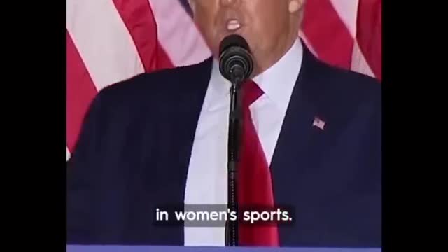 Donald Trump says if he’s president, he will “not let men participate in women’s sports”