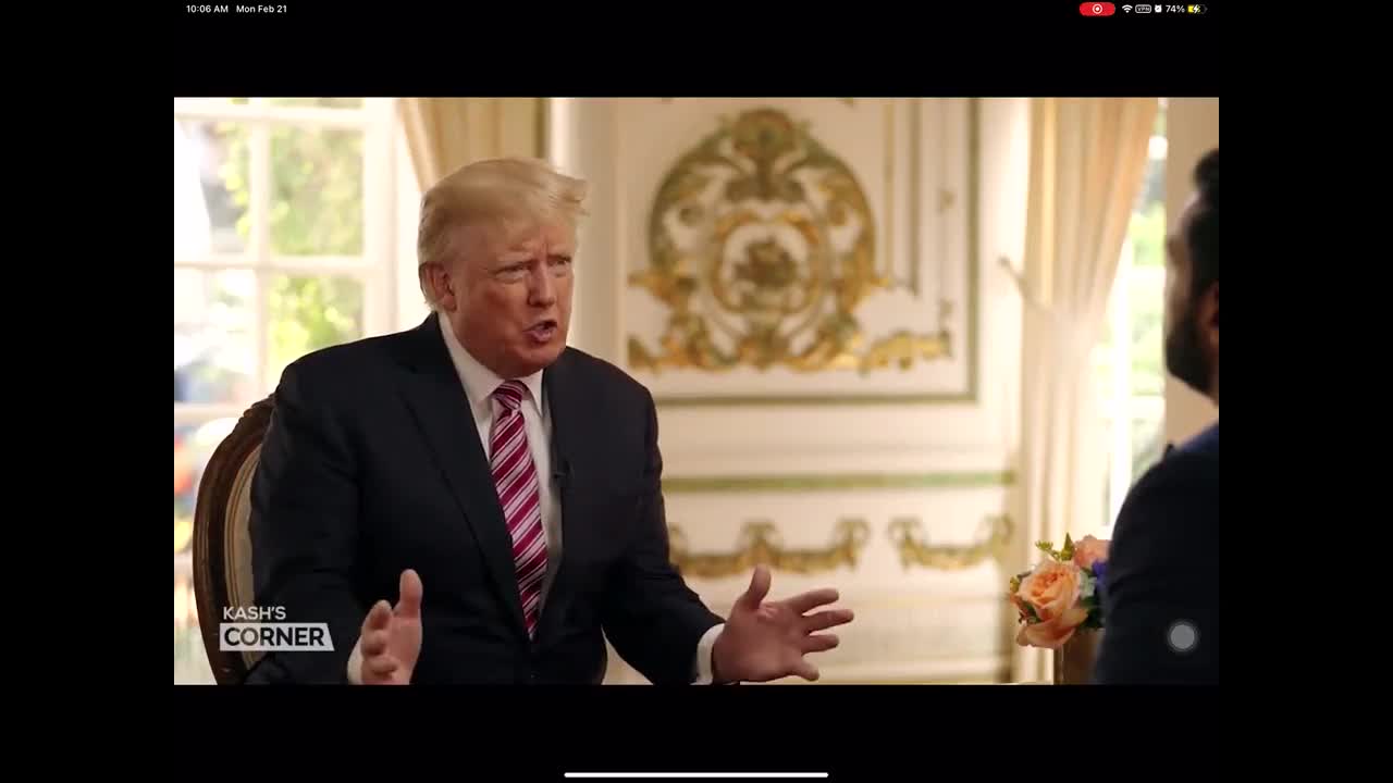 President Trump says the other part is China is taking over Bagram.
