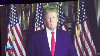 Trump responds to Elon Musk's poll asking if he should be allowed back on Twitter.