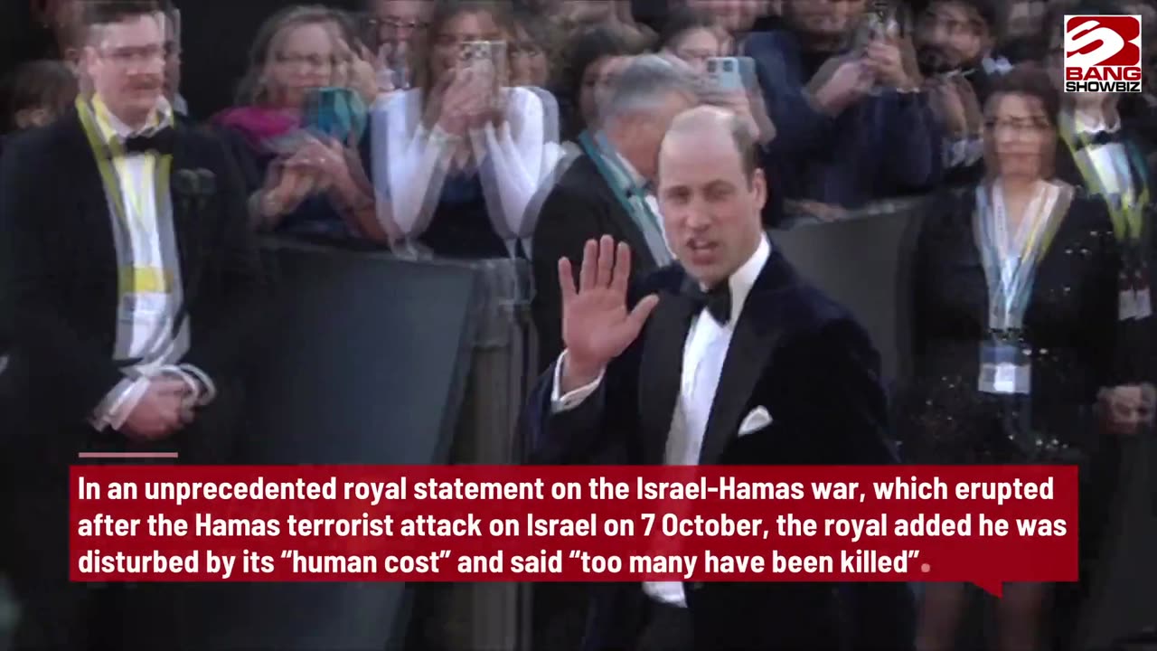 Prince William Expresses Concern Over Israel-Hamas Conflict.