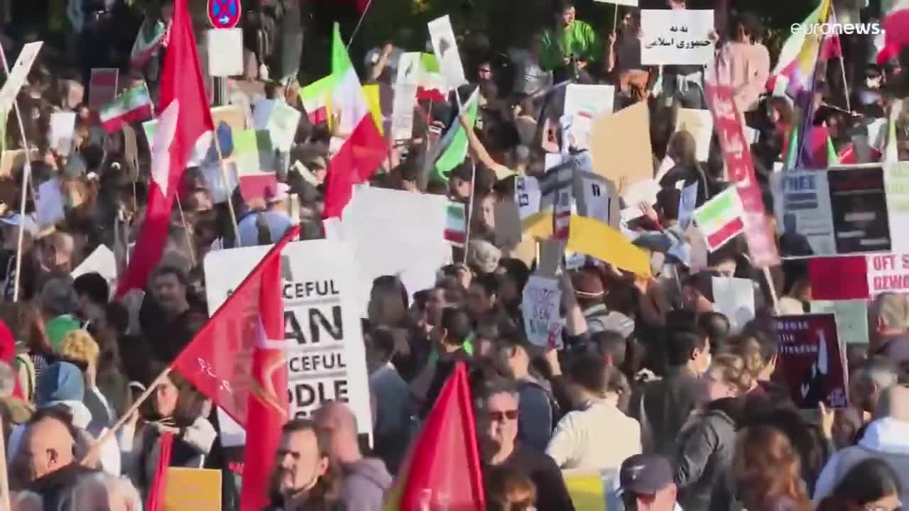 Tens of thousands gather in Berlin to protest against Tehran regime