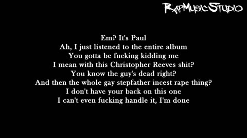 Eminem Paul Skit ｜ Lyrics on screen