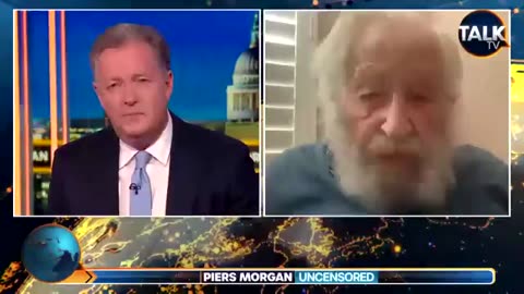 Piers Morgan speaking with Noam Chomsky