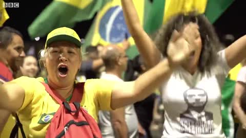 Brazil election: Jubilation and despair among rival supporters - BBC News