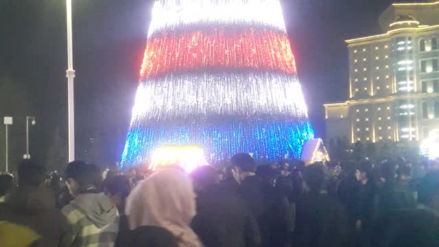 New Year's fir-tree of the city of Dushanbe