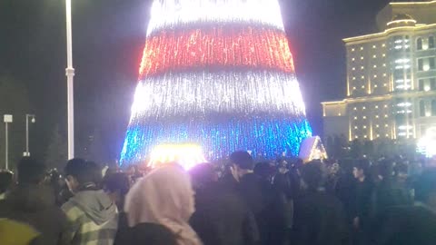 New Year's fir-tree of the city of Dushanbe