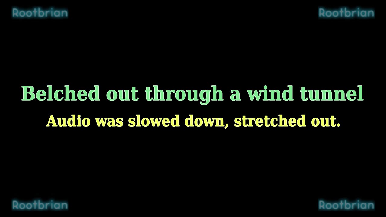 Belched out through a wind tunnel (soundtrack)