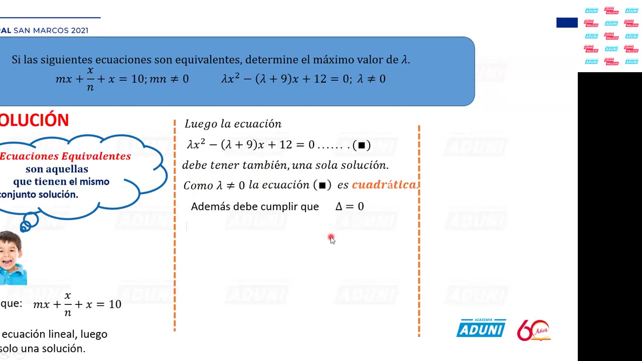 SEMESTRAL ADUNI 2021 | Semana 05 | Álgebra | Física