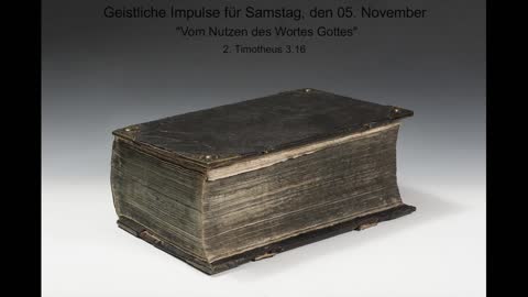 Geistliche Impulse für Samstag, den 05. November