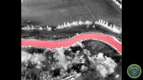 Shelling Russians Trying to Cross a River