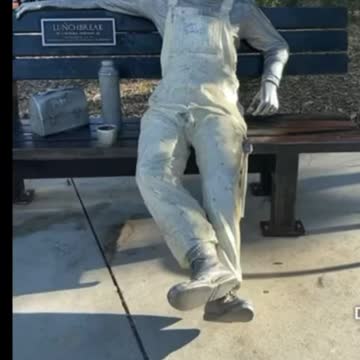 The statue of sitting man in the garden