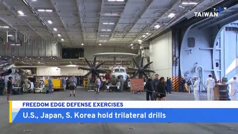 US, Japan + South Korea have launched three days of military drills near the Korean Peninsula..mp4