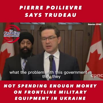 More Proof Pierre Poilievre Supports NAZIS IN Ukraine , Here Is Him speaking with reporters today, says Trudeau is not spending enough money on frontline military equipment in Ukraine.