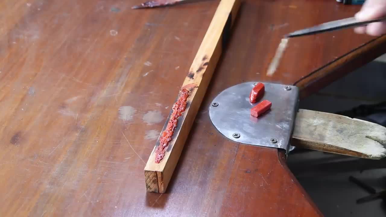 I turn gold nugget into a mini sword - small sword making