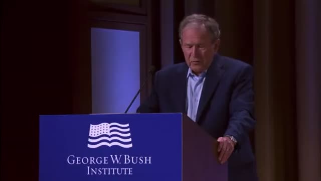 LAPSUS- G.W. Bush: " decision of 1 man to launch a wholly unjustified and brutal invasion of Iraq"