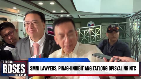 Mga abogado ng SMNI, pinag-iinhibit ang tatlong opisyal ng NTC