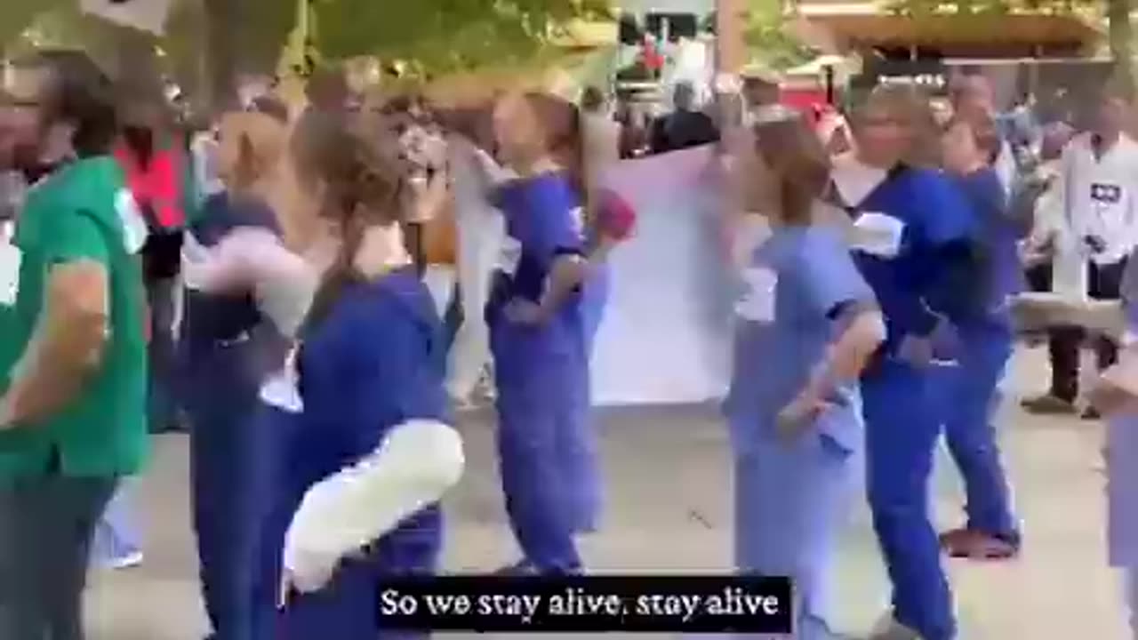 CONvid-1984 Dancing Zombie Nurses NOW Dancing For Climate Change Hoax