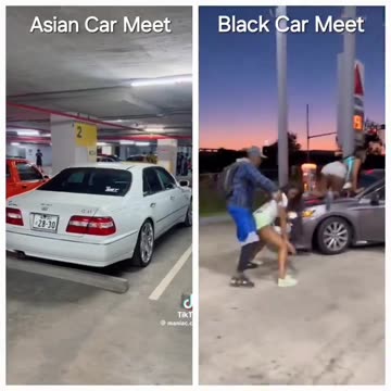Asian cars Meeet Vs Black Car Meets....Unity