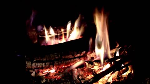 Cozy Real Crackling Fireplace Relaxing Soothing Christmas Music Meditation