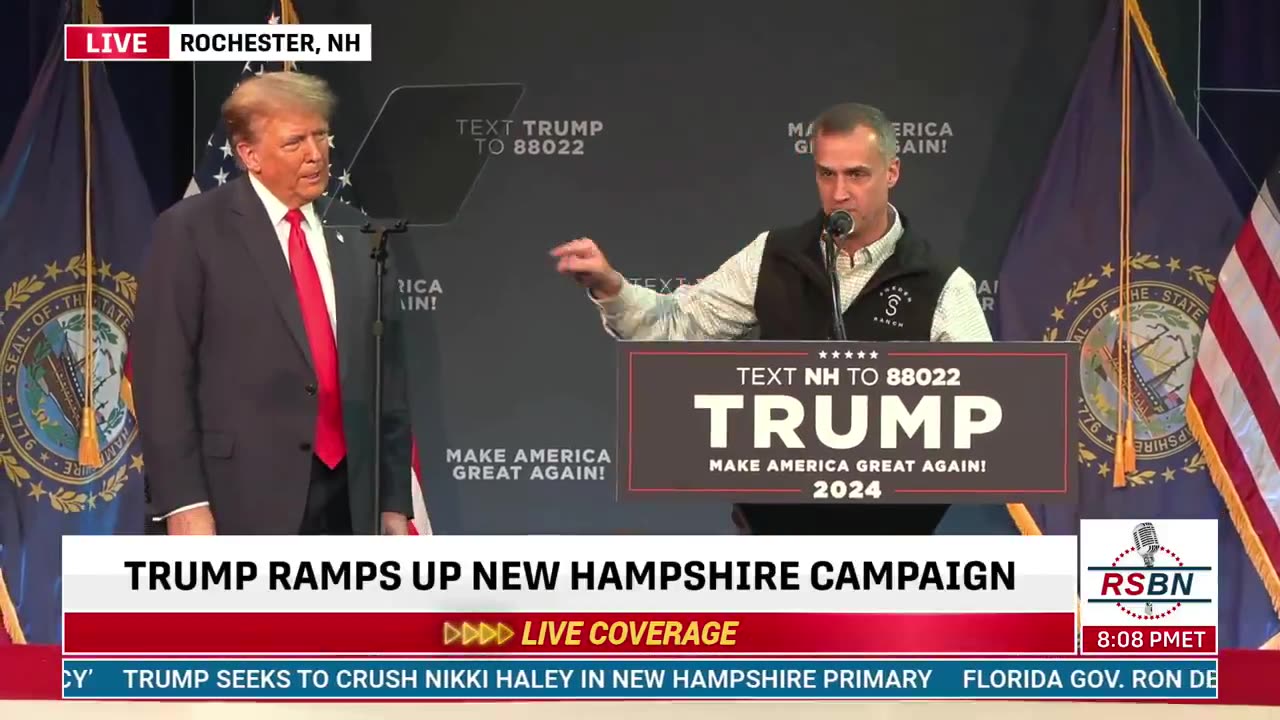 Pres. Trump and Corey Lewandowski in NH