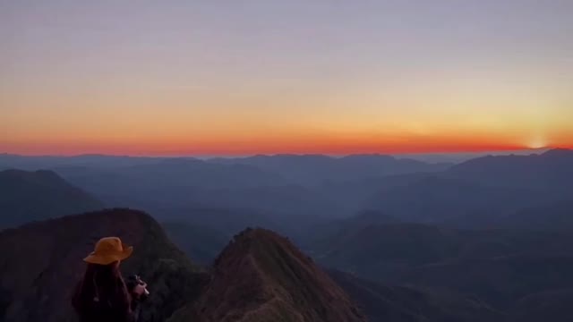 The sunset glow is just like a picture.