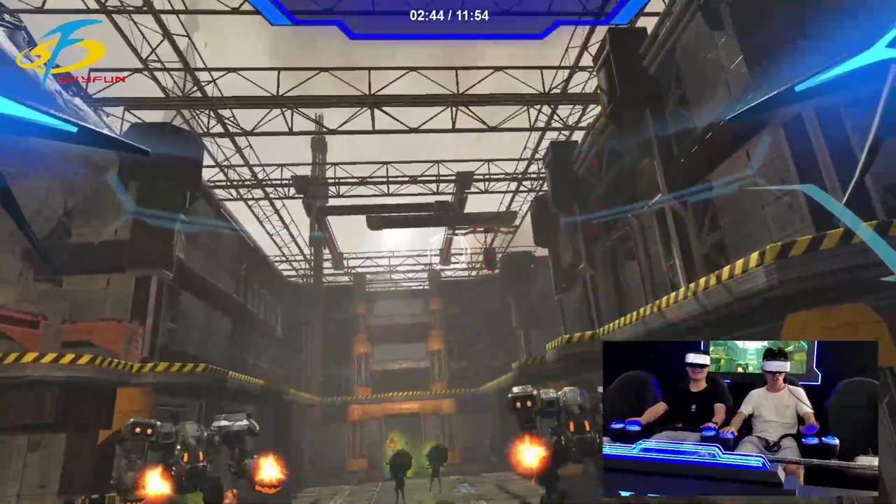 VR machine cooperates with various special effects of the machine to make the experience more real.