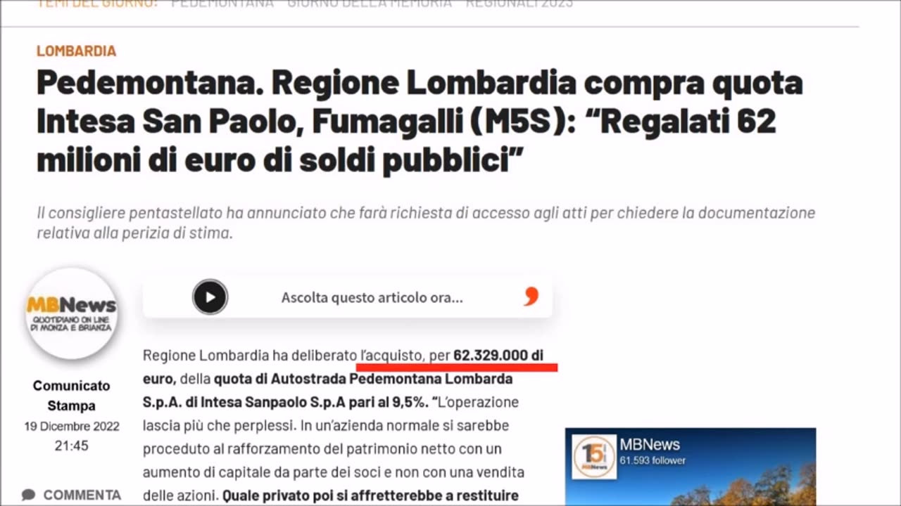 Assurdità e follie del progetto Pedemontana lombarda