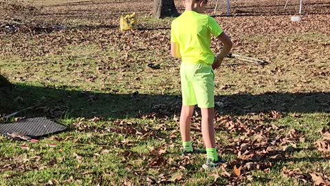 Luke Practicing Archery