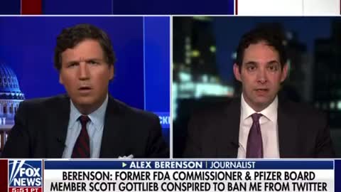 Alex Berenson tells Tucker Carlson who got him banned from Twitter.