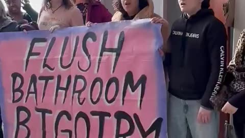 BREAKING A bathroom protest breaks out on Capitol Hill on Speaker Mike Johnson mandates