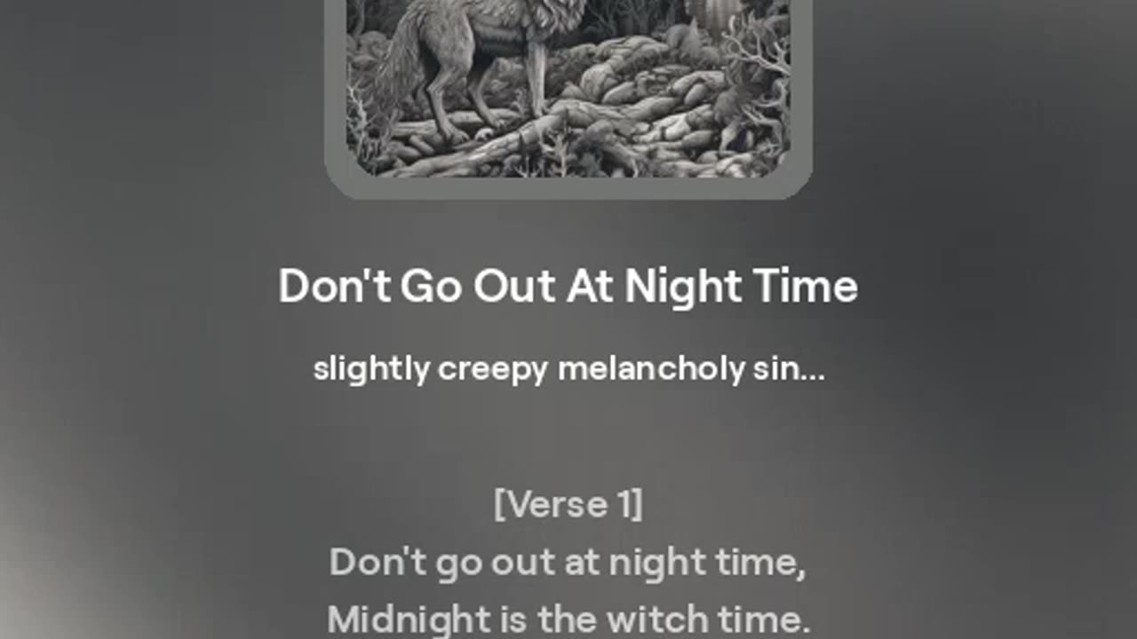 Don't Go Out at Night Time - Alternate Version 3