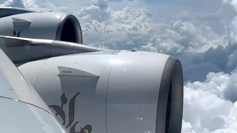 Beautiful A380 Flight View