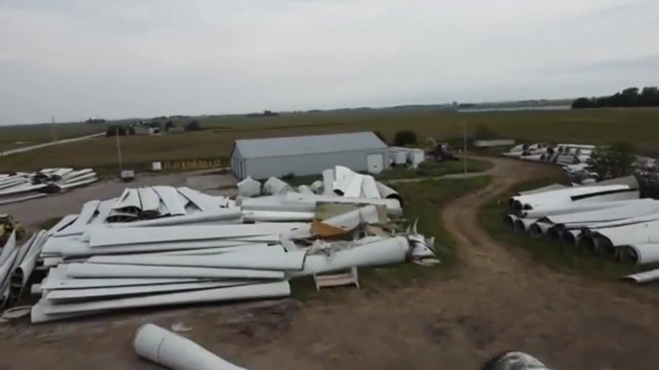 Wind Turbine Blade Graveyard in Iowa