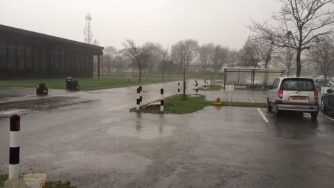 Darlington UK - Storm "Frank" Rainstorm