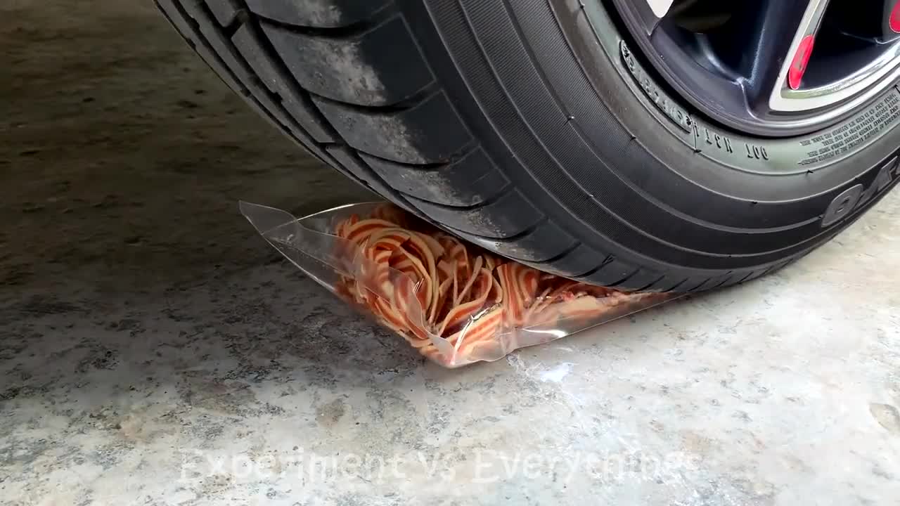 Most satisfying car tire crushing video