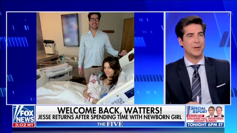 Greg Gutfeld Drops Tucker Carlson Joke While Welcoming Jesse Watters Back From Paternity Leave