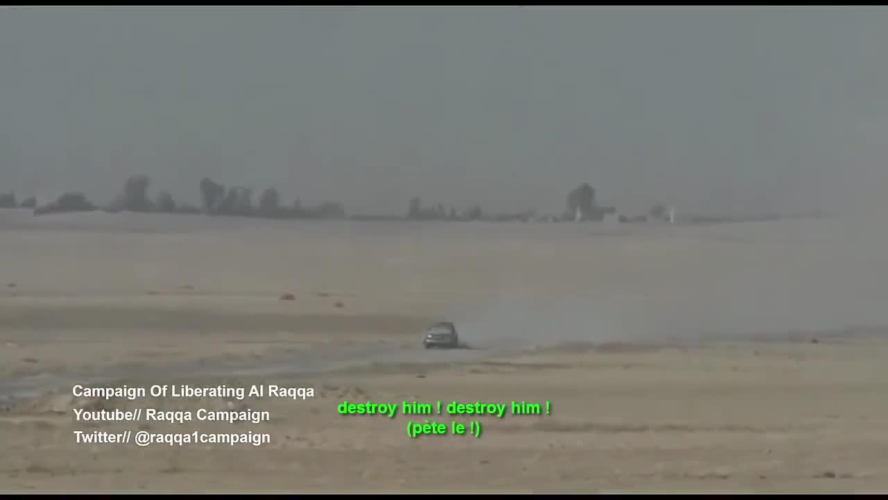 French forces embedded with YPG are forced to take out an IS up-armoured SVBIED with an FGM-148