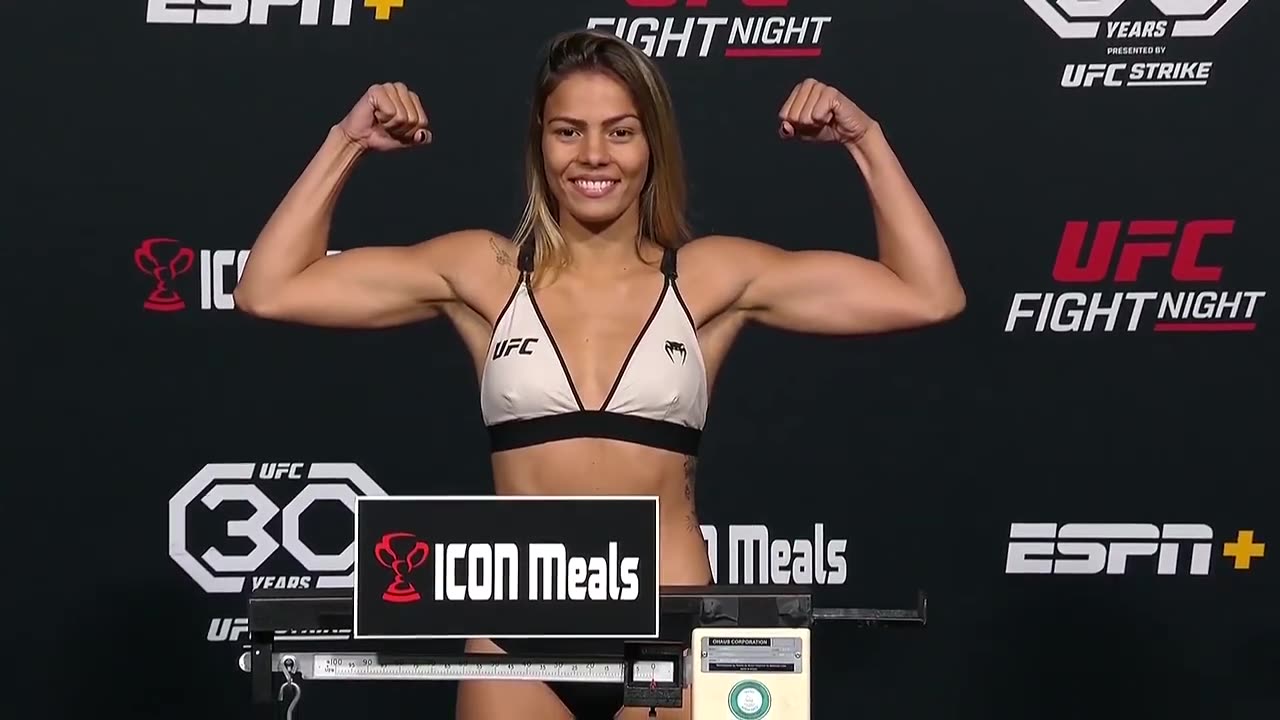 Juliana Miller and Luana Santos - Official Weigh-ins - (UFC Fight Night_ Luque vs. dos Anjos)