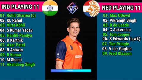 T20 World Cup 2022 vs Nederland Final Playing 11 IND vs NED 23rd Match Playing 11