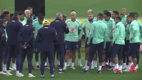 Brazil train in their camp base in Turin 3 days before Qatar World Cup kicks off Neymar Seleção